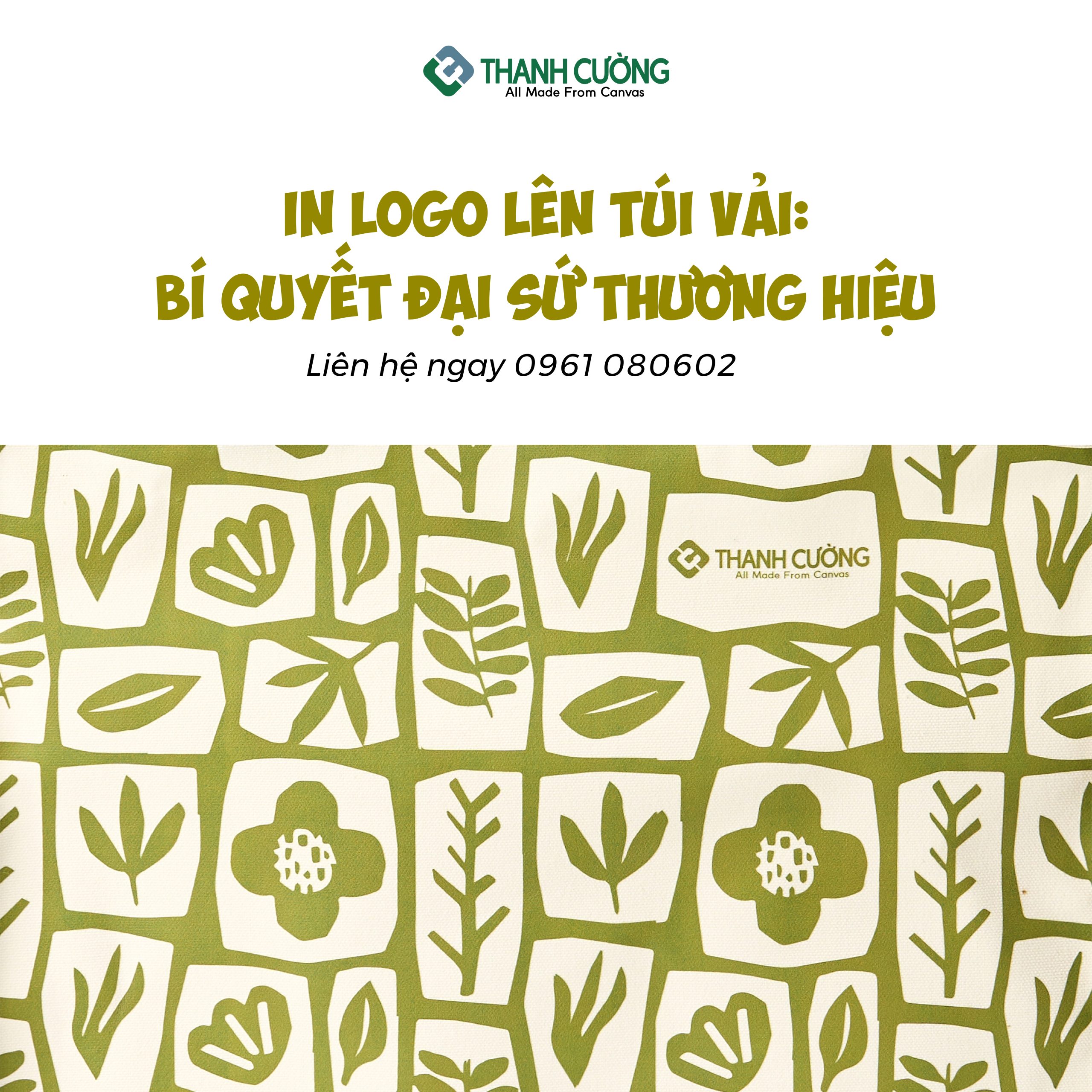 Bạn muốn in logo lên túi vải làm quà tặng sự kiện? Khám phá ngay bí quyết in ấn tinh tế, chất lượng cao tại Công ty Thanh Cường.